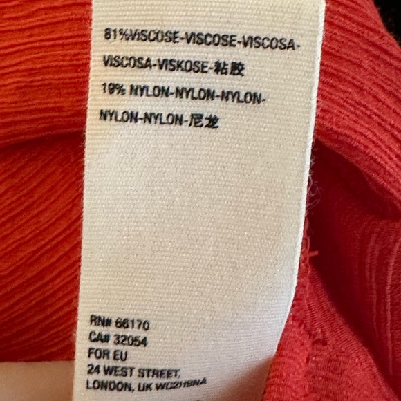 NWT Free People Wrap Front Top, Bright Red, Size Medium - Picture 8 of 9